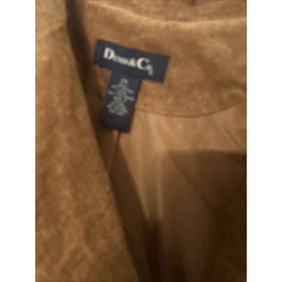 Denim & Co. Ladies Plus Size 2X Brown Corduroy Button Up Jacket Blazer - Picture 2 of 3